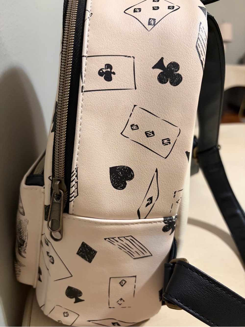 Loungefly Cream & Black Alice Tea Party Mini Backpack Rare LNWOT - Picture 7 of 16